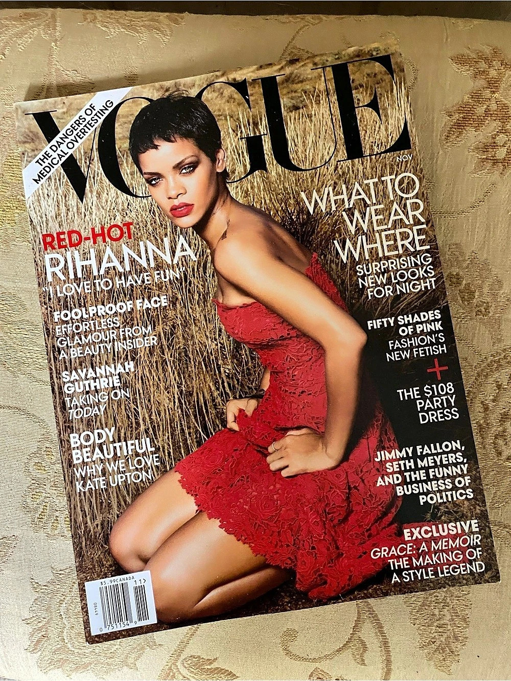 Vintage 2012 Vogue Magazine November edition Rihanna Cover